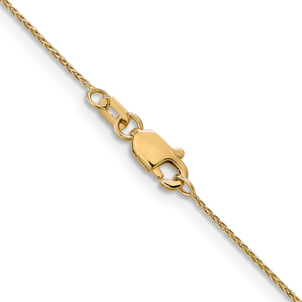 14K 24 inch .85mm Diamond-cut Spiga with Lobster Clasp Chain