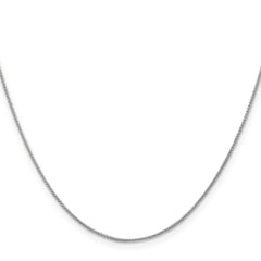 14K White Gold 20 inch .85mm Spiga with Spring Ring Clasp Chain
