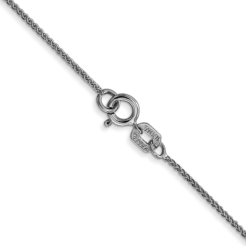 14K White Gold 16 inch .85mm Spiga with Spring Ring Clasp Chain