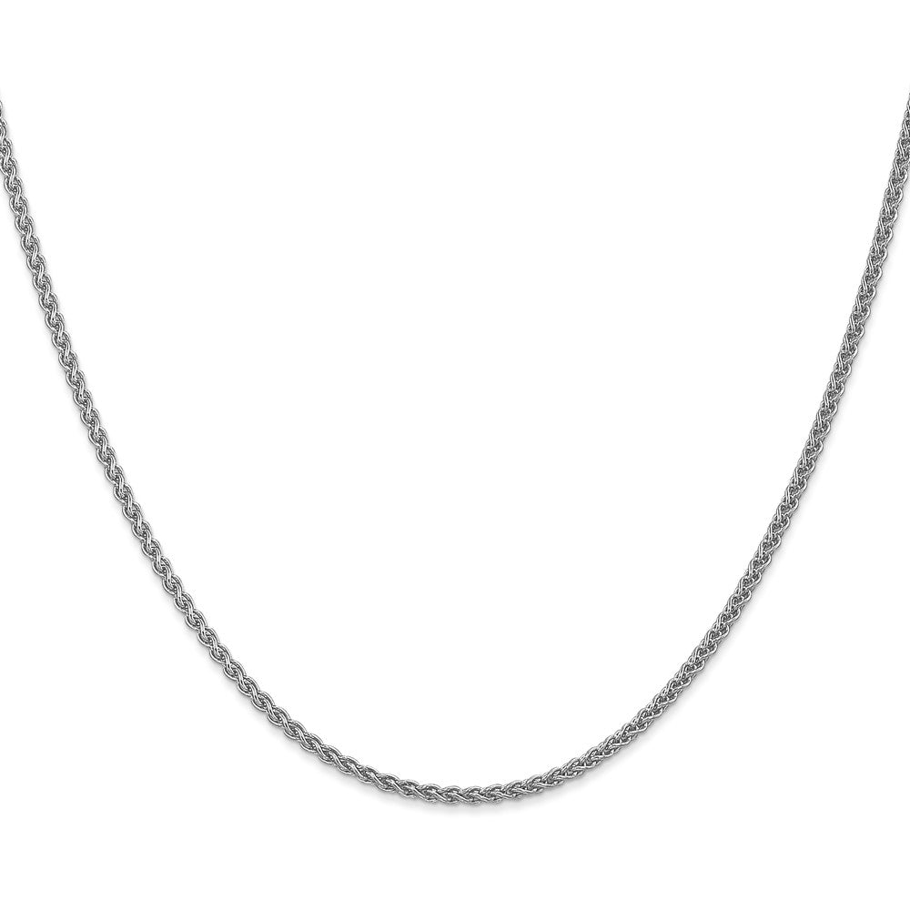 14K White Gold 16 inch 1.05mm Spiga with Spring Ring Clasp Chain