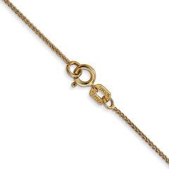 14K 24 inch .85mm Spiga with Spring Ring Clasp Chain