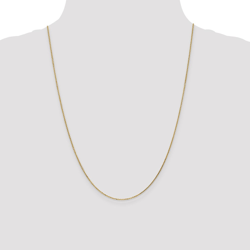 14K 24 inch .95mm Diamond-cut Cable with Lobster Clasp Chain