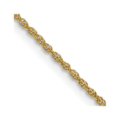 14K 22 inch 1.1mm Baby Rope with Spring Ring Clasp Chain