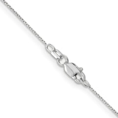 14K White Gold 20 inch .65mm Diamond-cut Round Open Link Cable with Lobster Clasp Chain