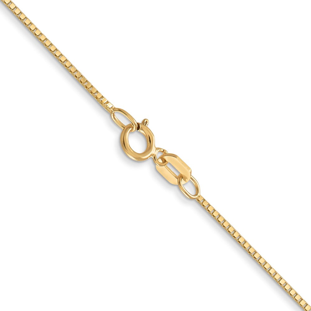 14K 30 inch .7mm Box with Spring Ring Clasp Chain