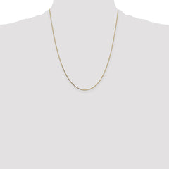 14K 22 inch .7mm Box with Spring Ring Clasp Chain