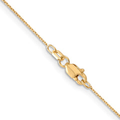 14K 24 inch .65mm Diamond-cut Round Open Link Cable with Lobster Clasp Chain