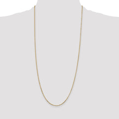 14K 30 inch 1.8mm Diamond-cut Round Open Link Cable with Lobster Clasp Chain