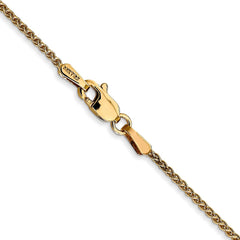 14K 24 inch 1.25mm Spiga with Lobster Clasp Chain