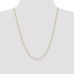 14K 24 inch 1.4mm Round Open Wide Link Cable with Lobster Clasp Chain