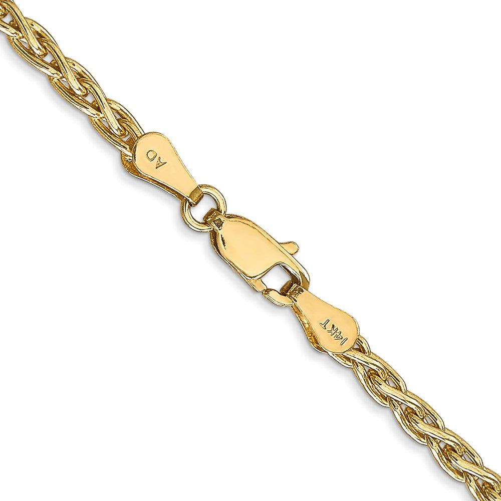 14k 24 inch 3mm Parisian Wheat with Lobster Clasp Chain