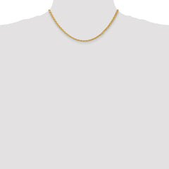 14k 16 inch 3mm Parisian Wheat with Lobster Clasp Chain