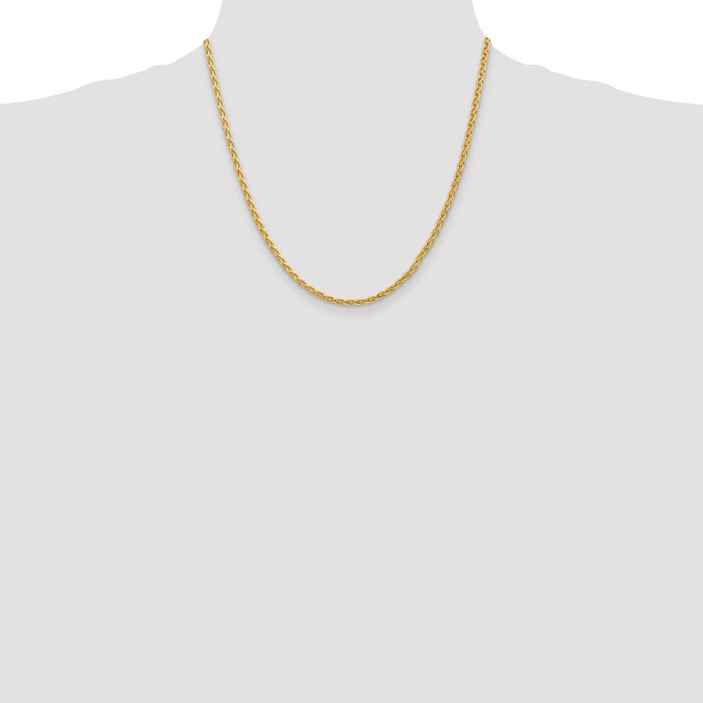 14k 20 inch 3mm Parisian Wheat with Lobster Clasp Chain