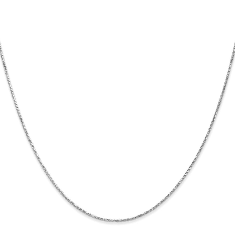 14K White Gold 30 inch 1mm Parisian Wheat with Lobster Clasp Chain