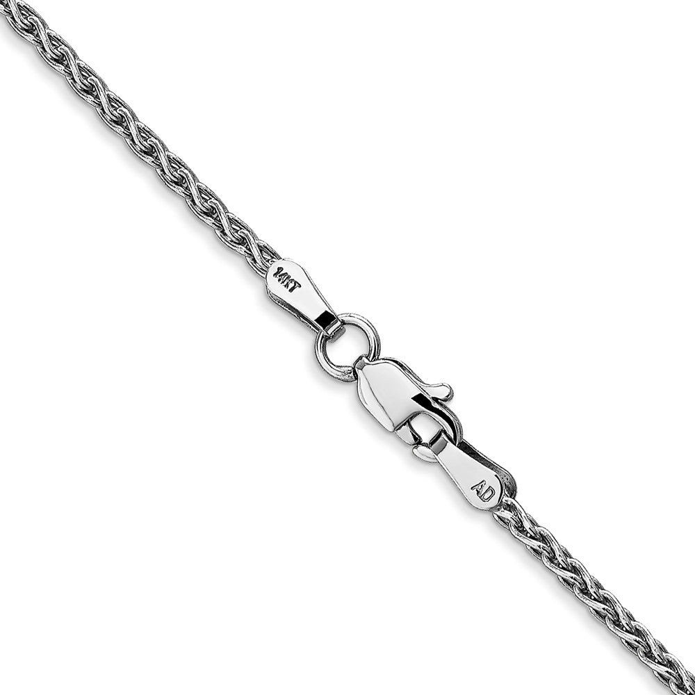 14K White Gold 22 inch 1.75mm Parisian Wheat with Lobster Clasp Chain