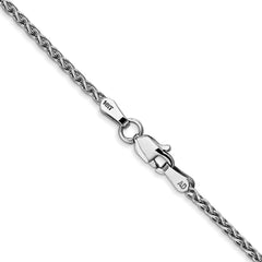 14K White Gold 22 inch 1.75mm Parisian Wheat with Lobster Clasp Chain