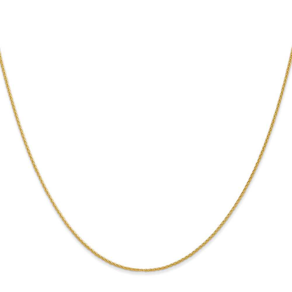 14k 22 inch 1mm Parisian Wheat with Lobster Clasp Chain