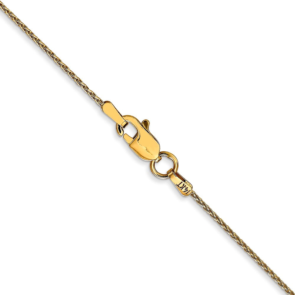 14k 16 inch 1mm Parisian Wheat with Lobster Clasp Chain