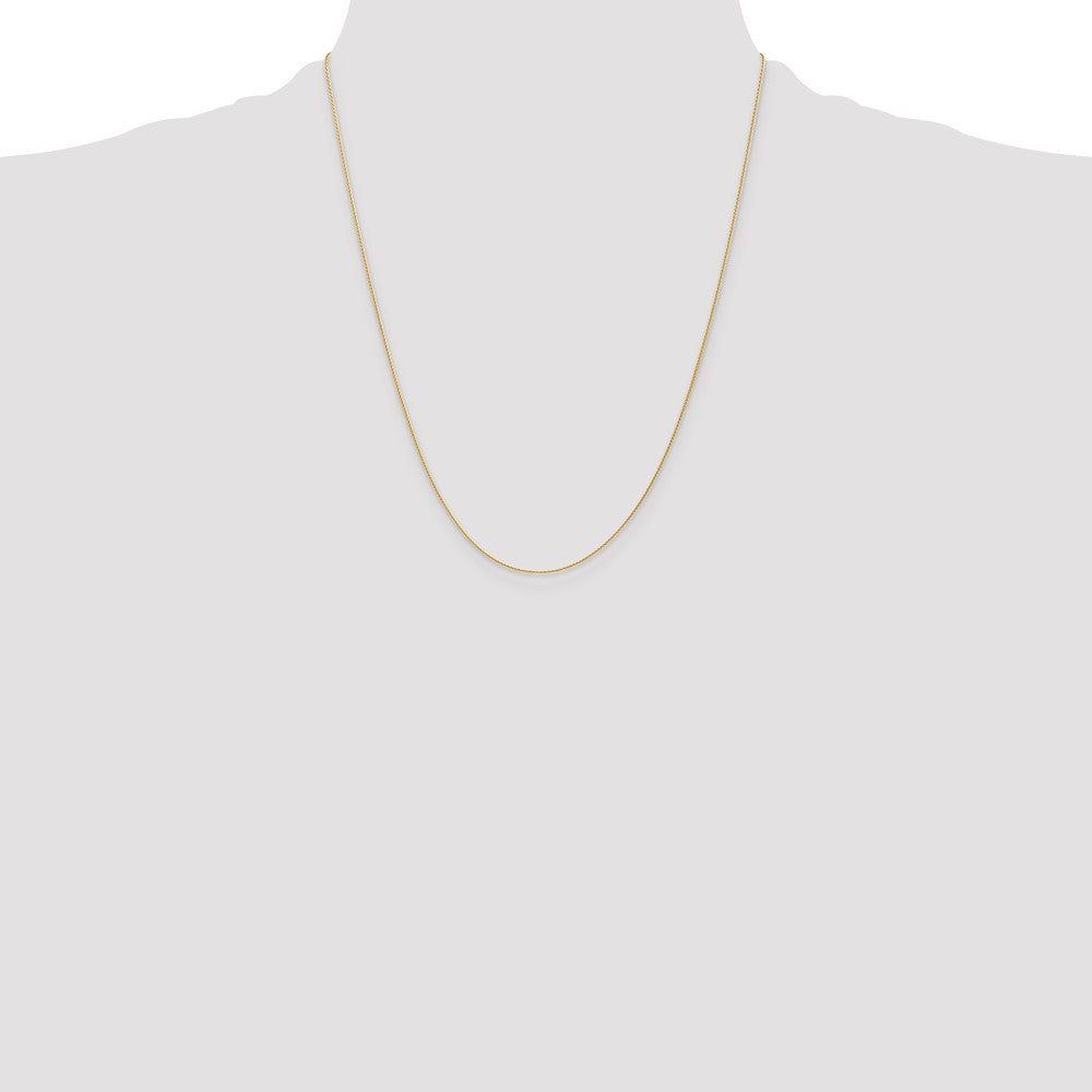 14k 22 inch 1mm Parisian Wheat with Lobster Clasp Chain