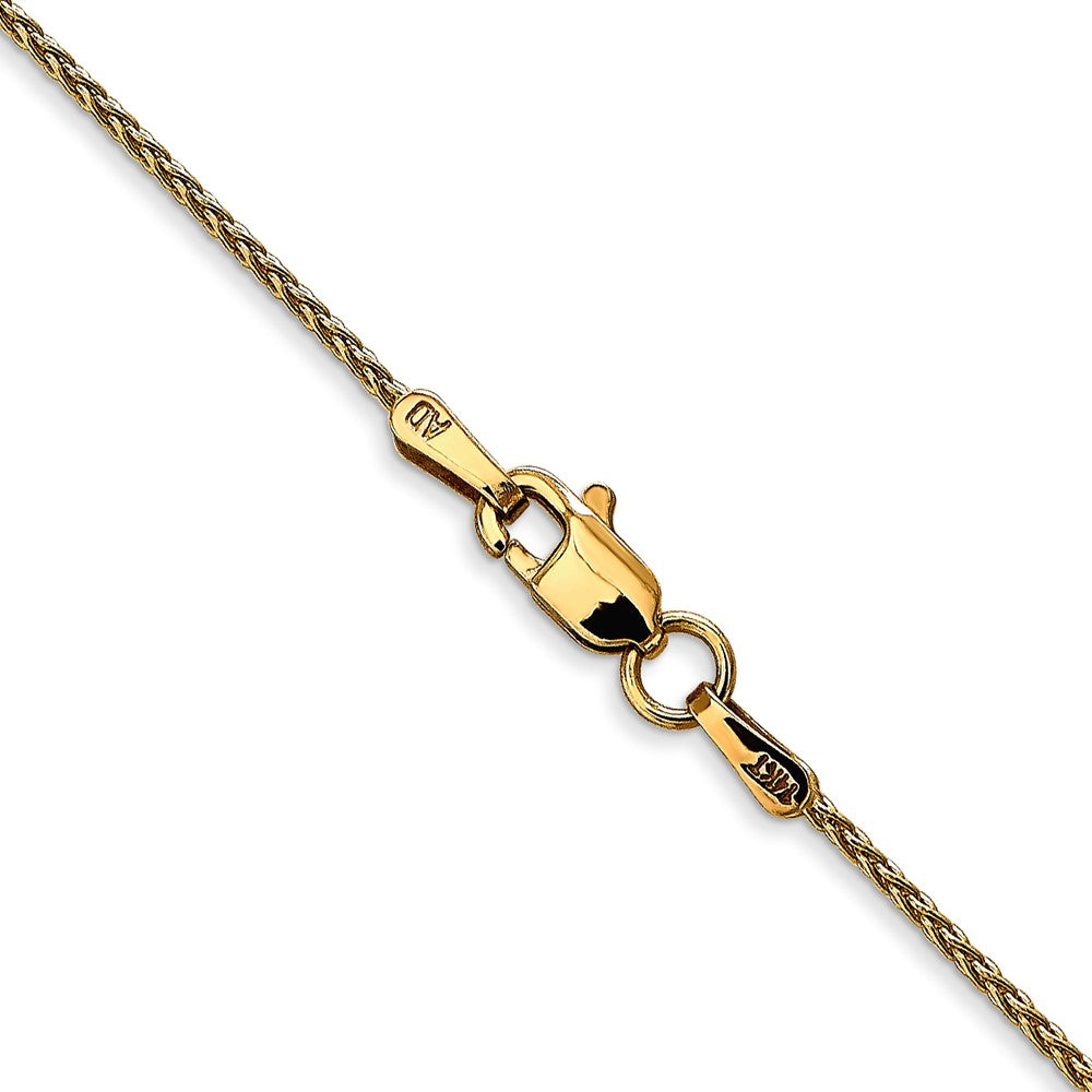 14k 22 inch 1.2mm Parisian Wheat with Lobster Clasp Chain