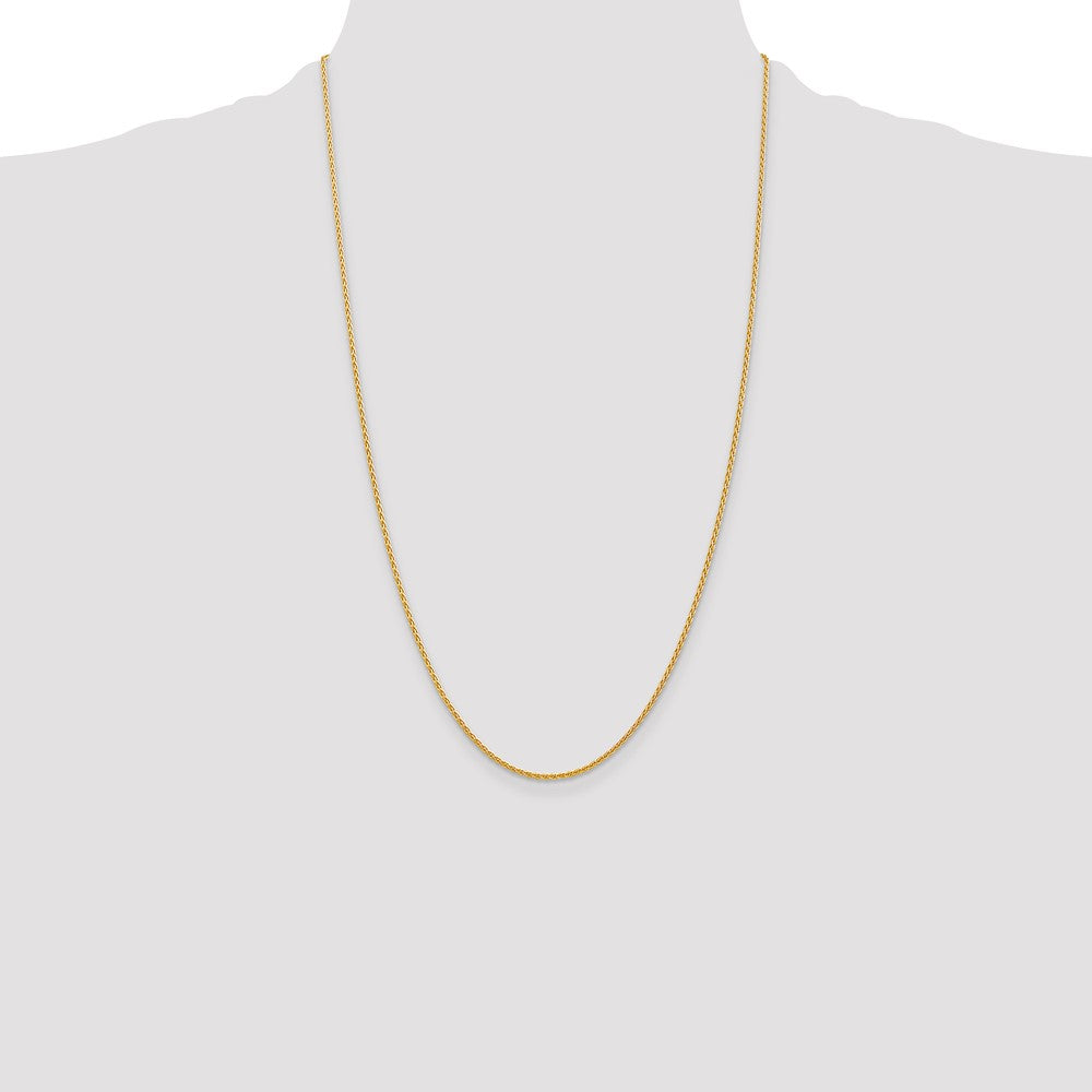 14k 26 inch 1.5mm Parisian Wheat with Lobster Clasp Chain