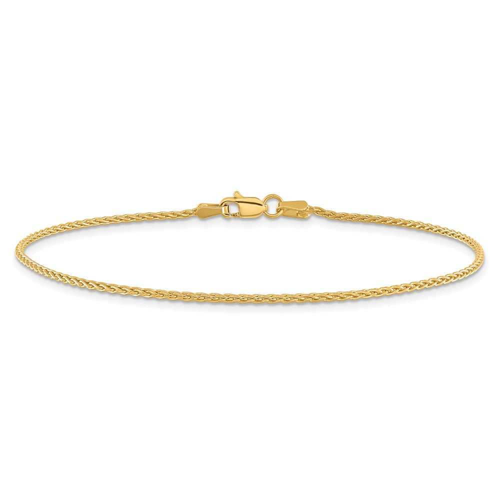 14k 9 inch 1.5mm Parisian Wheat with Lobster Clasp Anklet