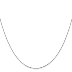 14K White Gold 22 inch .8mm Diamond-cut Parisian Wheat with Lobster Clasp Chain