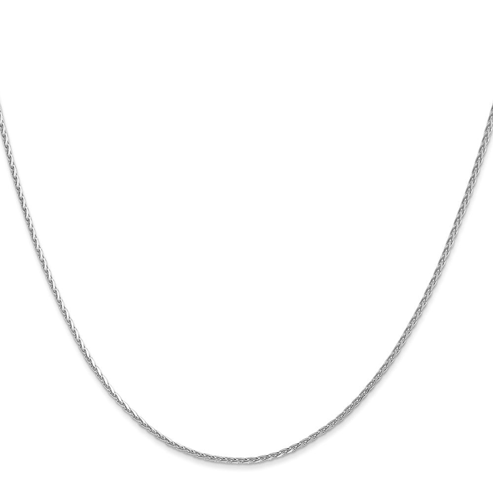 14K White Gold 24 inch 1.5mm Diamond-cut Parisian Wheat with Lobster Clasp Chain