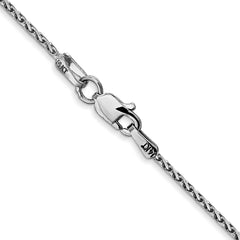 14K White Gold 22 inch 1.5mm Diamond-cut Parisian Wheat with Lobster Clasp Chain