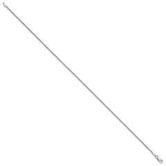 14K White Gold 10 inch 1.5mm Diamond-cut Parisian Wheat with Lobster Clasp Anklet