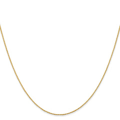 14K 16 inch .8mm Diamond-cut Parisian Wheat with Lobster Clasp Chain