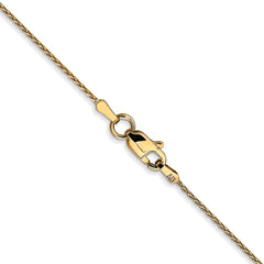 14K 18 inch .8mm Diamond-cut Parisian Wheat with Lobster Clasp Chain