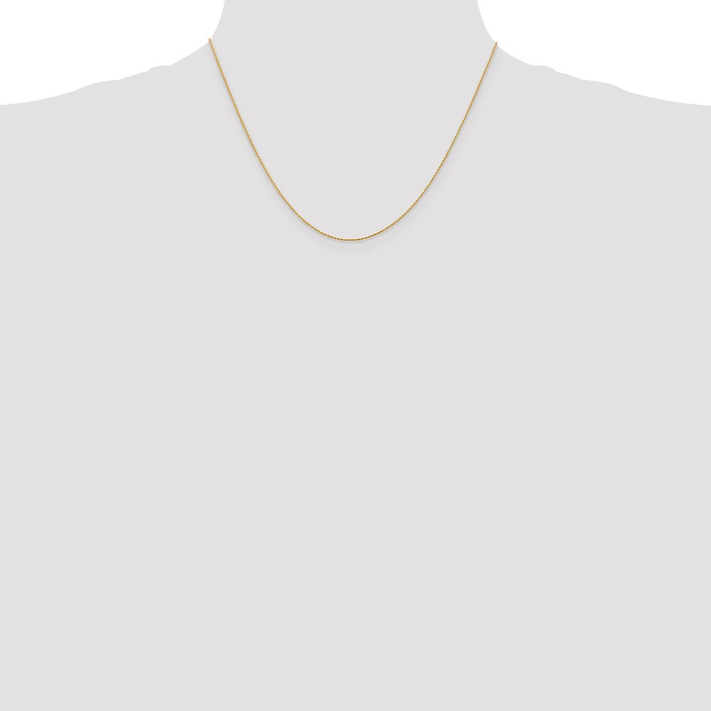 14K 18 inch .8mm Diamond-cut Parisian Wheat with Lobster Clasp Chain