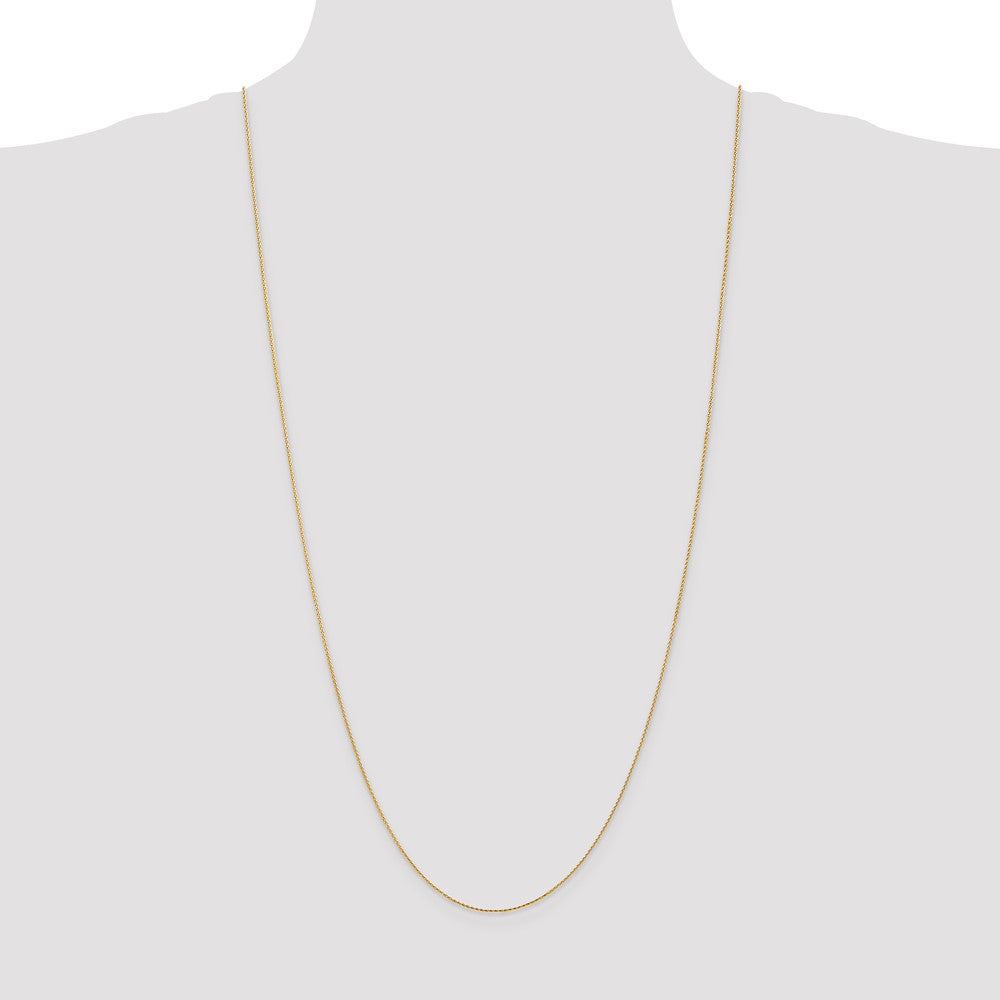 14K 30 inch .8mm Diamond-cut Parisian Wheat with Lobster Clasp Chain