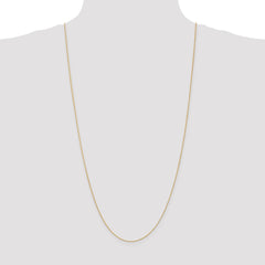 14K 30 inch .8mm Diamond-cut Parisian Wheat with Lobster Clasp Chain