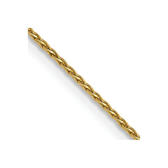 14K 30 inch .8mm Diamond-cut Parisian Wheat with Lobster Clasp Chain