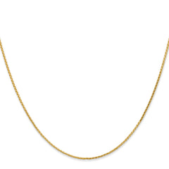 14K 20 inch 1mm Diamond-cut Parisian Wheat with Lobster Clasp Chain