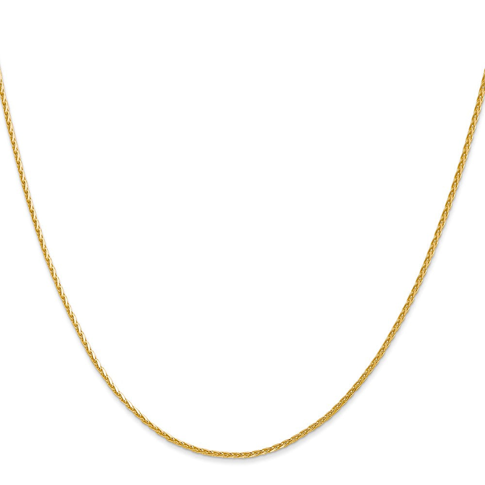 14K 30 inch 1.5mm Diamond-cut Parisian Wheat with Lobster Clasp Chain