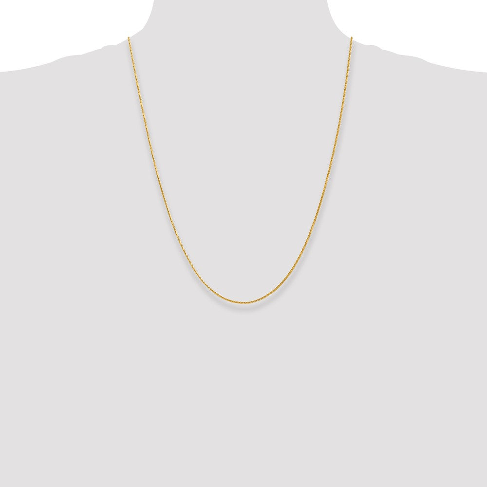 14K 24 inch 1.5mm Diamond-cut Parisian Wheat with Lobster Clasp Chain