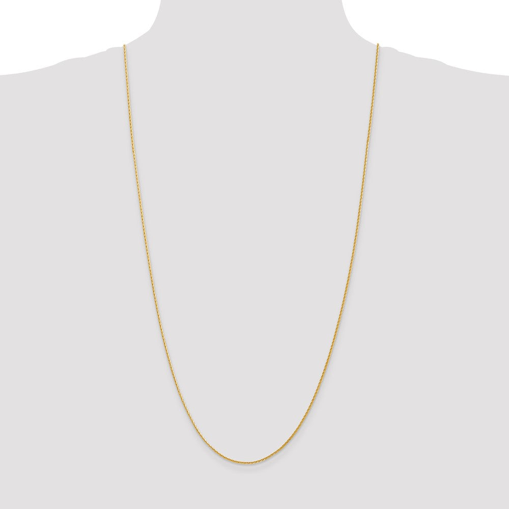 14K 30 inch 1.5mm Diamond-cut Parisian Wheat with Lobster Clasp Chain