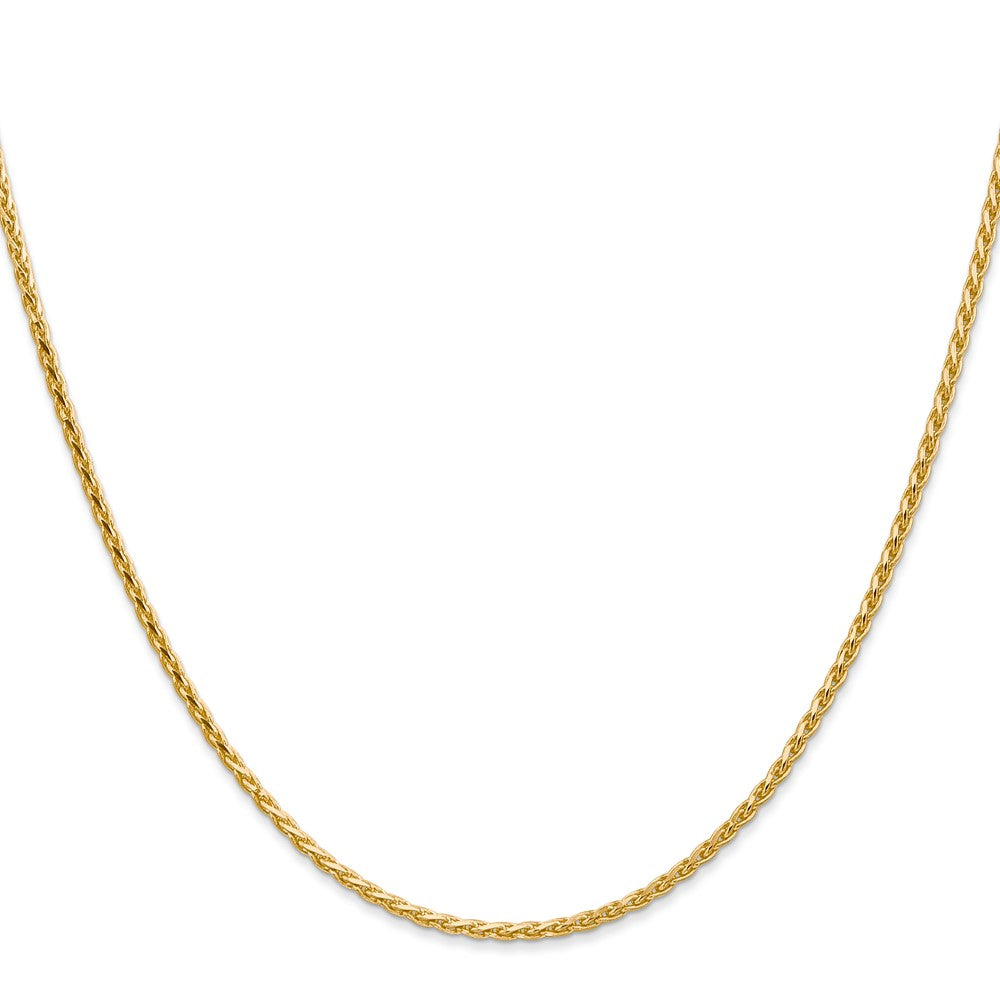 14K 18 inch 1.9mm Diamond-cut Parisian Wheat with Lobster Clasp Chain