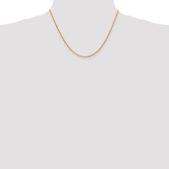 14K 18 inch 1.9mm Diamond-cut Parisian Wheat with Lobster Clasp Chain