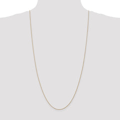 14K 30 inch .8mm Light Baby Rope with Spring Ring Clasp Chain