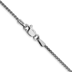 14K White Gold 24 inch 1.25mm Spiga with Lobster Clasp Chain
