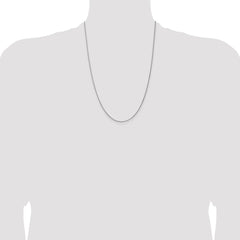 14K White Gold 24 inch 1.25mm Spiga with Lobster Clasp Chain