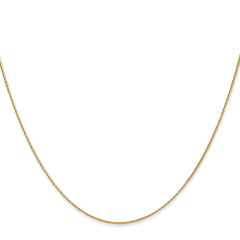 14K 24 inch .7mm Round Parisian Wheat with Lobster Clasp Chain