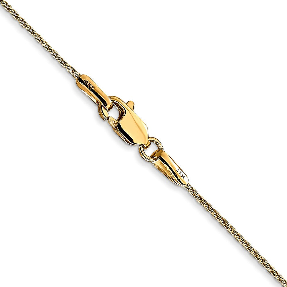 14K 24 inch .7mm Round Parisian Wheat with Lobster Clasp Chain