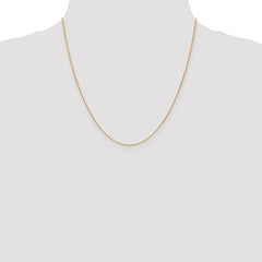 14K 20 inch .7mm Round Parisian Wheat with Lobster Clasp Chain