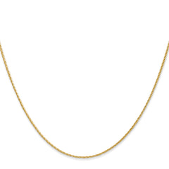 14K 20 inch 1mm Round Parisian Wheat with Lobster Clasp Chain