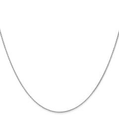 14K White Gold 20 inch .7mm Round Parisian Wheat with Lobster Clasp Chain